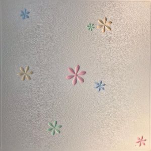 แผ่นฝ้ายิปซั่มพิมพ์ลาย(ลายมีสุข)ขนาด 60x60x0.9ซม. ตราช้างSCG